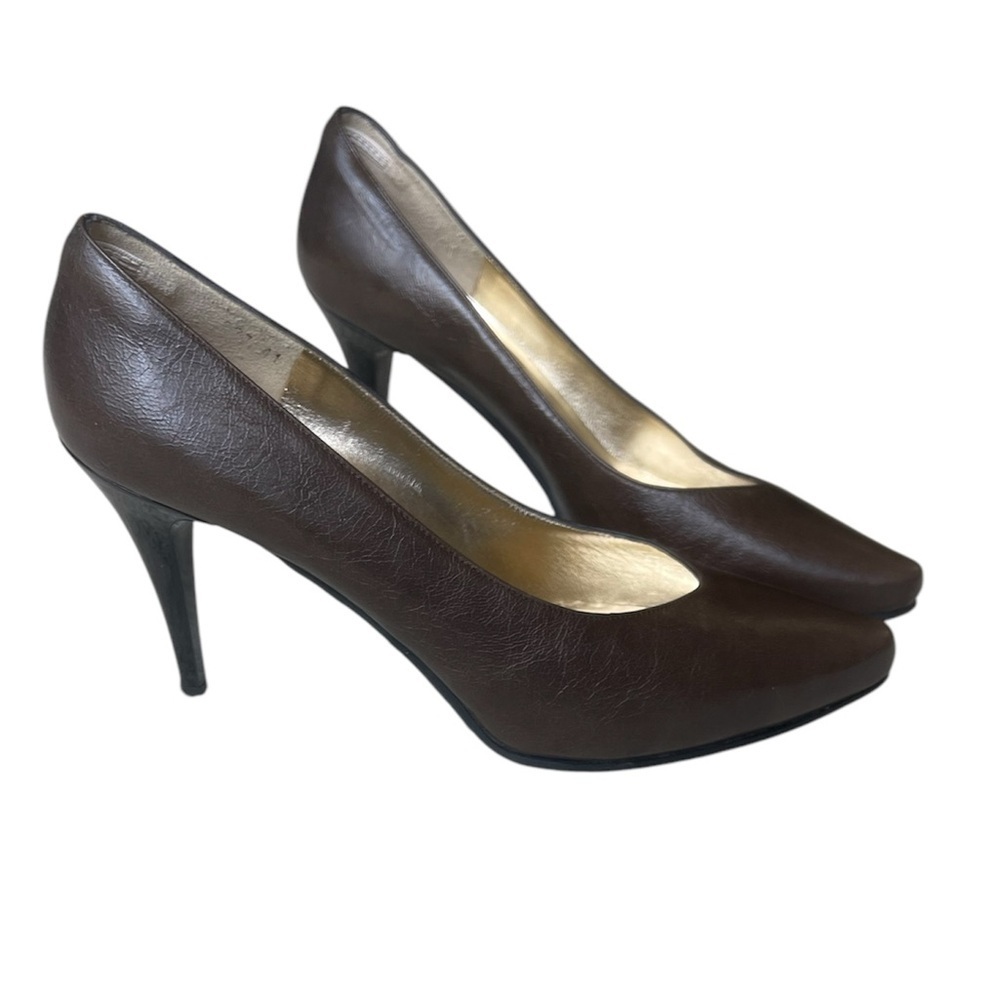 Ron White Women’s Brown Leather All Day Heels Stiletto Pumps Size 41